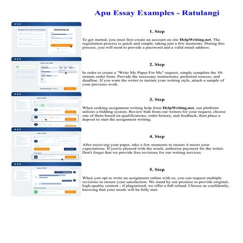 Apu Essay Examples - Ratulangi. Online assignment writing service.