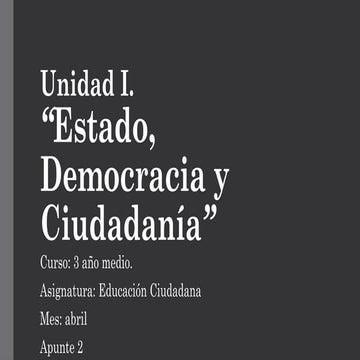 Cuarto medio. Unidad 1. Clase 6. Riesgos para la democracia en Chile ...