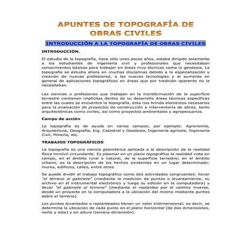 Apunte examen  topografía de obras civiles
