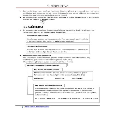 Apuntes clase sustantivo