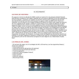 Apuntes de balonamano 1º eso