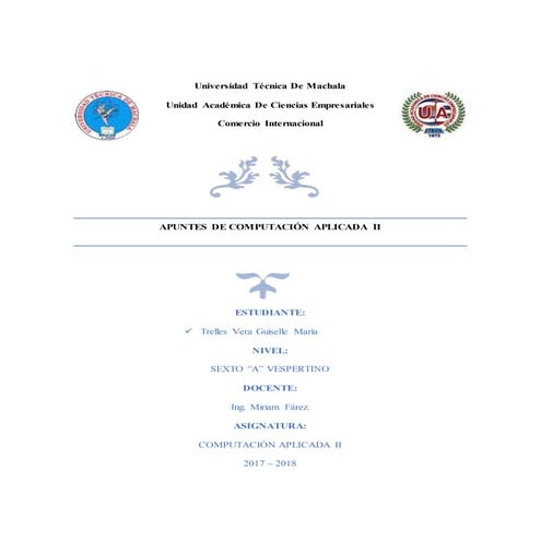 Apuntes de Computación aplicada ii