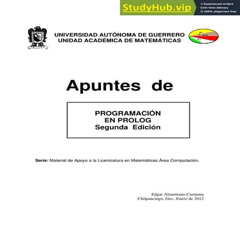 Apuntes De PROGRAMACI N EN PROLOG