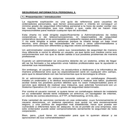 Apuntes de seguridad informatica (personal  en pc-internet)