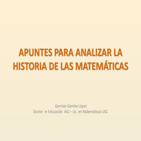 Historia de las matemáticas | PPTX