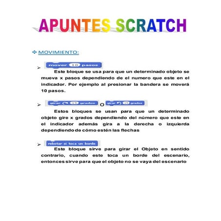 Instrucciones de Scratch | DOCX