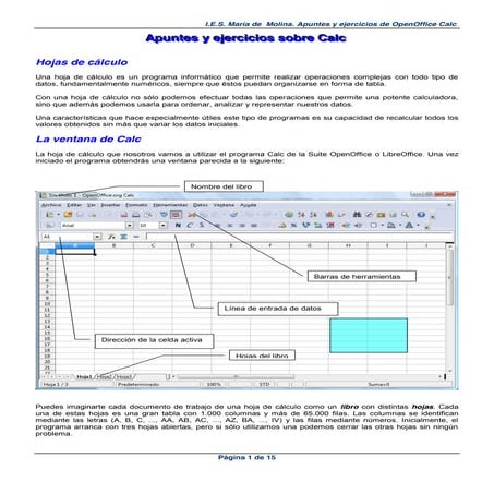 Apuntes y ejercicios sobre calc