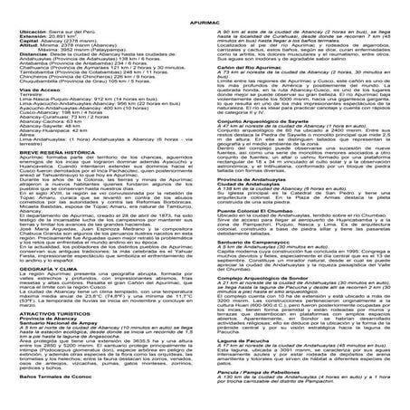 Reseña Histórica de Abancay- Apurimac