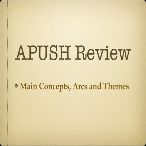 APUSH Benchmark Review (Oct. 19, 2011)
