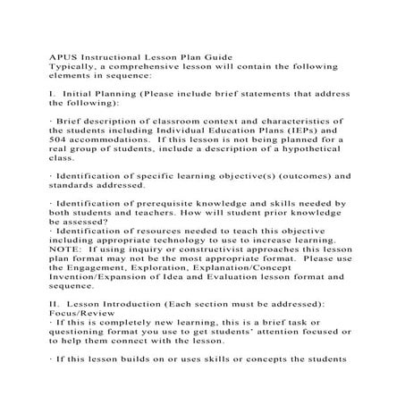APUS Instructional Lesson Plan GuideTypically, a comprehensive l.docx