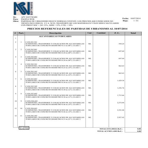 Apv bcv   obras de urbanismo, 81 paginas