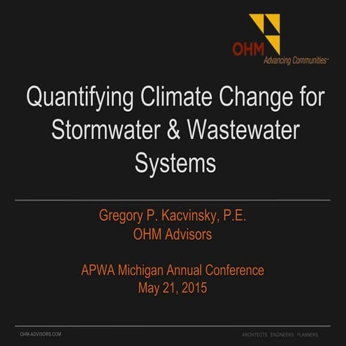 Tangible Approaches to Quantify Climate Change - APWA Conference 