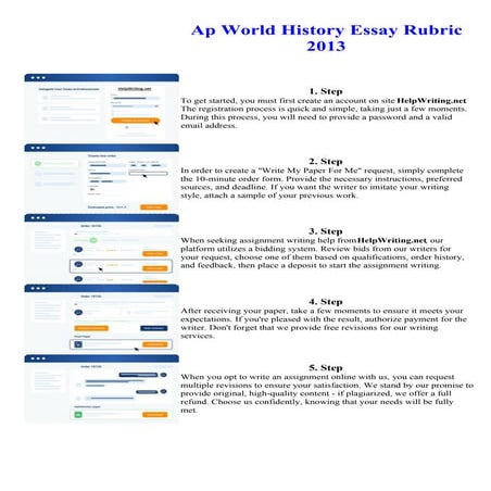 Ap World History Essay Rubric 2013. Online assignment writing service.