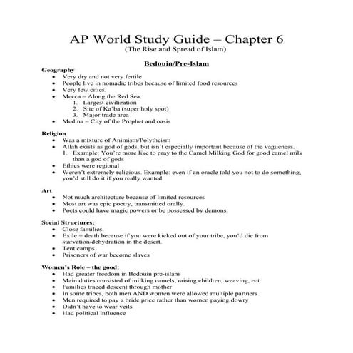 Ap world study guide
