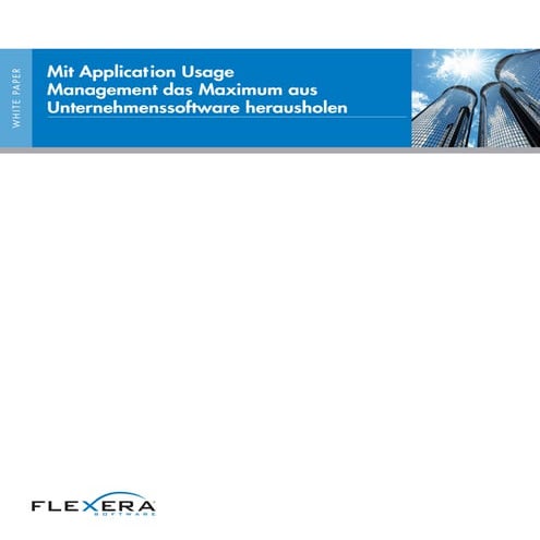 Mit Application Usage Management das Maximum aus Unternehmenssoftware heraush...