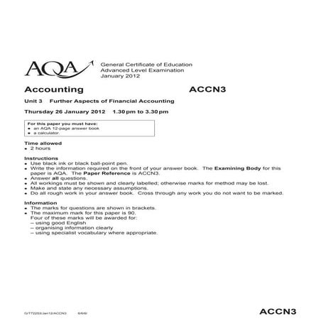 Aqa accn3-qp-jan12