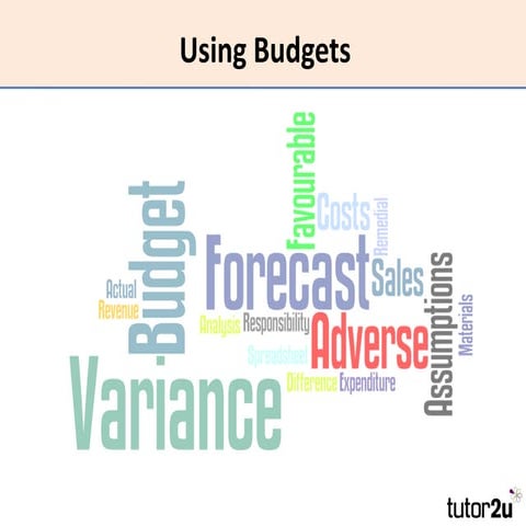 Finance - Using Budgets