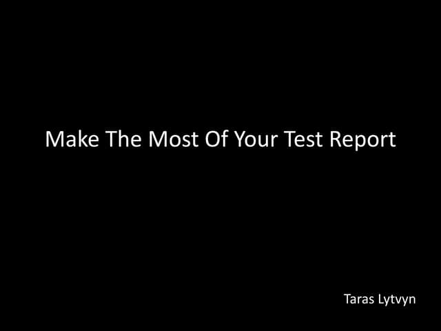 AQA TALKS 4 - AUTOMATION TEST REPORTER