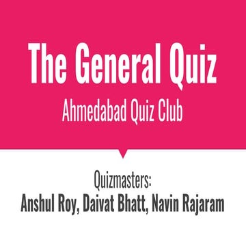 AQC General Quiz Finals 