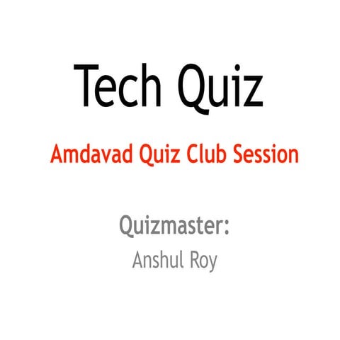 AQC Tech Quiz 