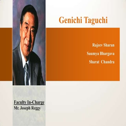 TAGUCHI- QUALITY GURU
