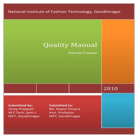 Trouser Quality Manual