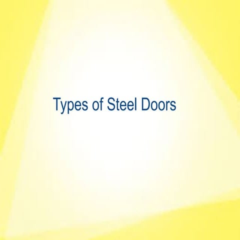 Types of Steel Doors
