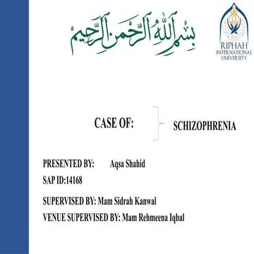 Aqsa case study schizophrenia  presentation .pptx