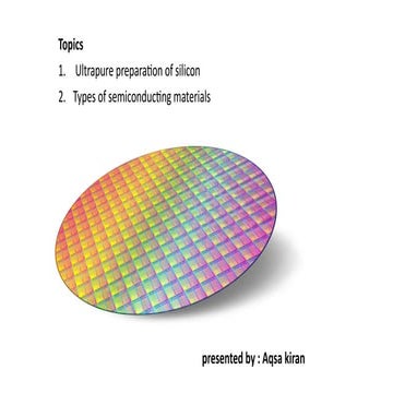 Ultrapure Silicon Preparation and Types of Semiconducting Materials ...