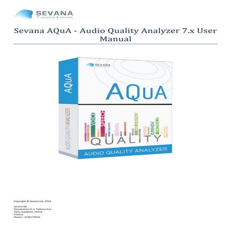 AQuA 7.x manual | PDF