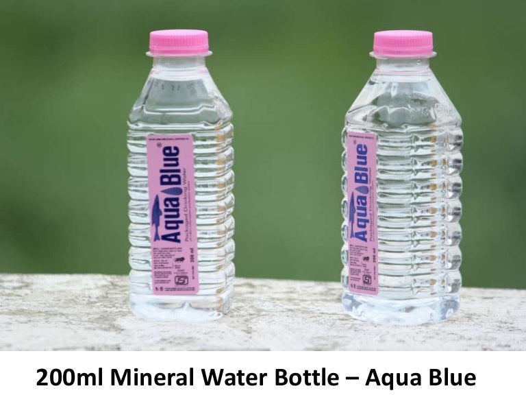 200 ml Mineral Water Bottle Aqua Blue