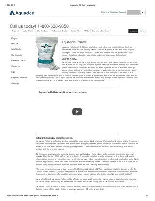 Aquacide pellets effective on many common weeds