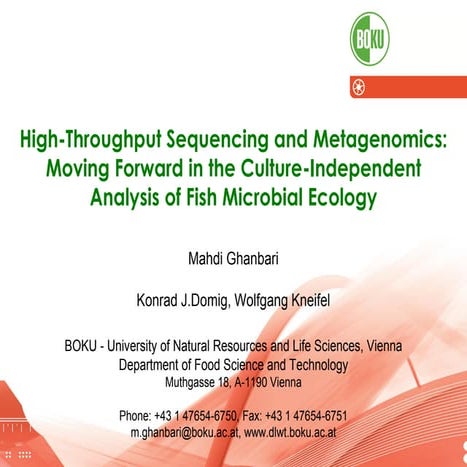 Next Generation Sequencing of Fish Microbiome- AquaCyprus 2014