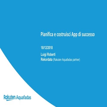 Pianifica e Costruisci App di successo