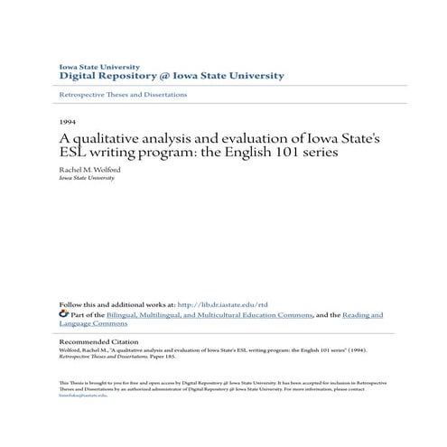 Qualitative Analysis