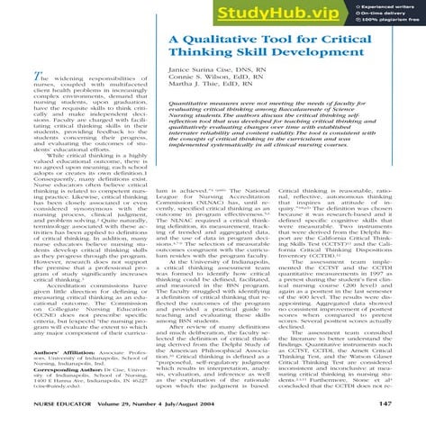 Critical Thinking in Nursing.pdf