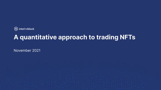A quantitative approach to trading nf ts