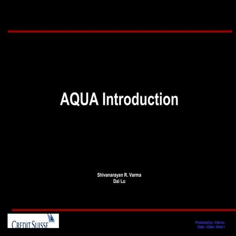 Aqua presentation