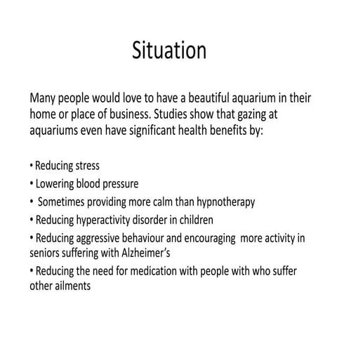 Aquarium presentation