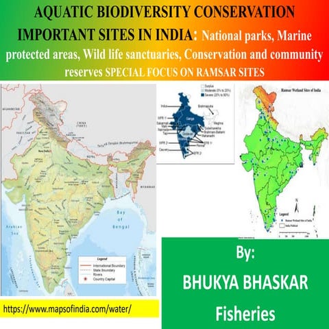 AQUATIC BIODIVERSITY CONSERVATION IMPORTANT SITES IN INDIA BY B.pptx