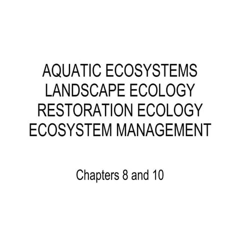 Aquatic ecosystems (2)