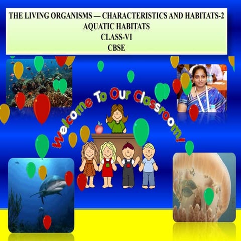THE LIVING ORGANISMS — CHARACTERISTICS AND HABITATS-2  AQUATIC HABITATS CLASS...