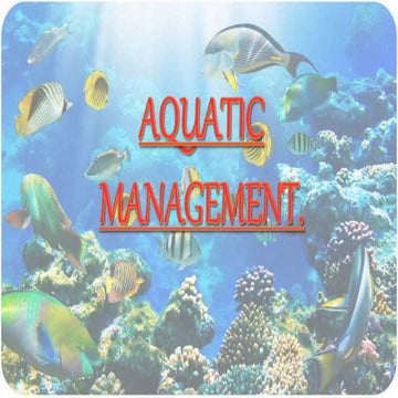 Aquatic management