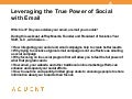 Aquent/AMA Webcast: Leveraging the True Power of Social with Email