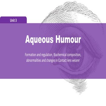 The Aqueous Humour
