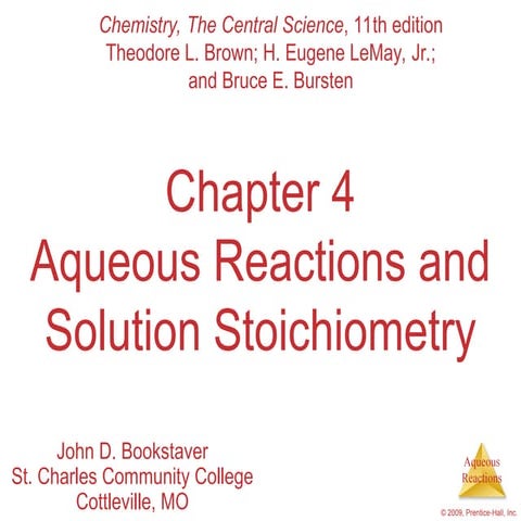 AP Chemistry Chapter 4 Outline | PPT
