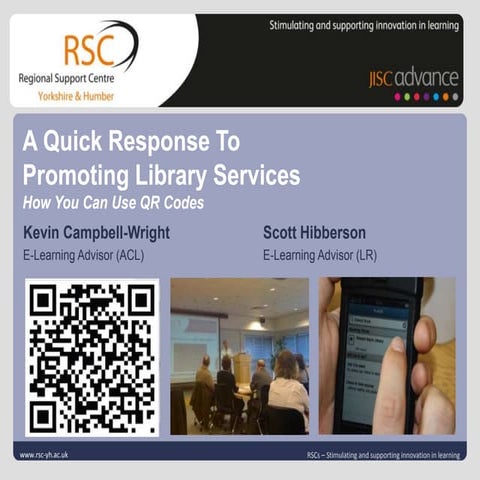 A quick response to promoting library services - How you can use QR Codes