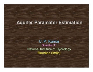 Aquifer Parameter Estimation