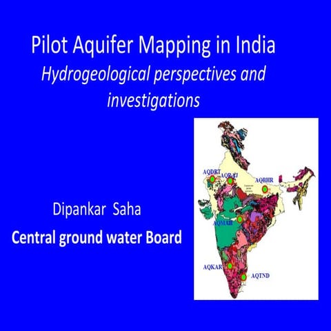 Aquifer mapping pilot programme outcome of pilot areas geo hydrological view