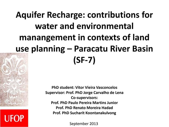 Aquifer recharge   contributions fo...